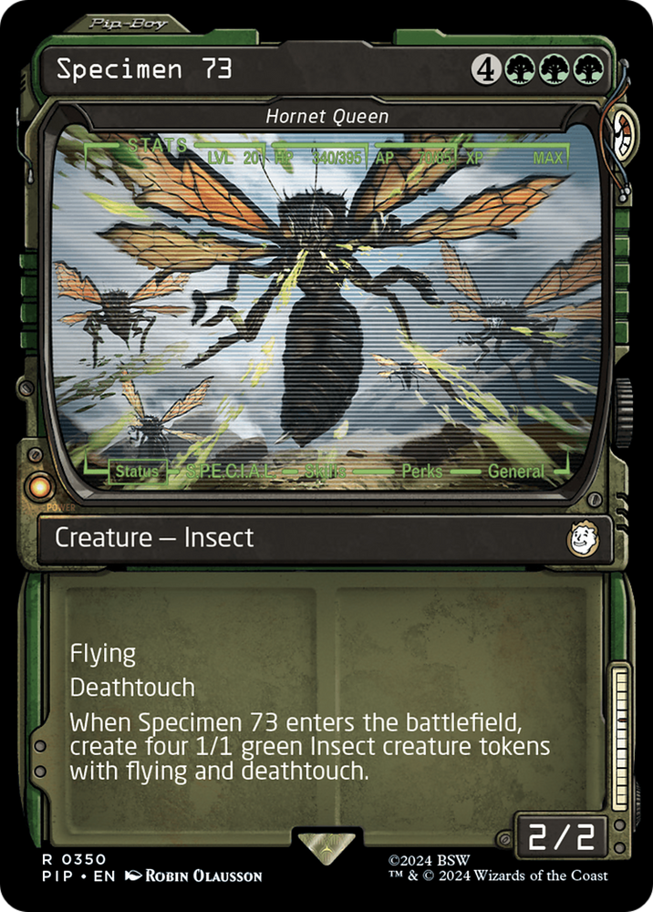 Specimen 73 - Hornet Queen (Showcase) [Fallout] Magic: The Gathering