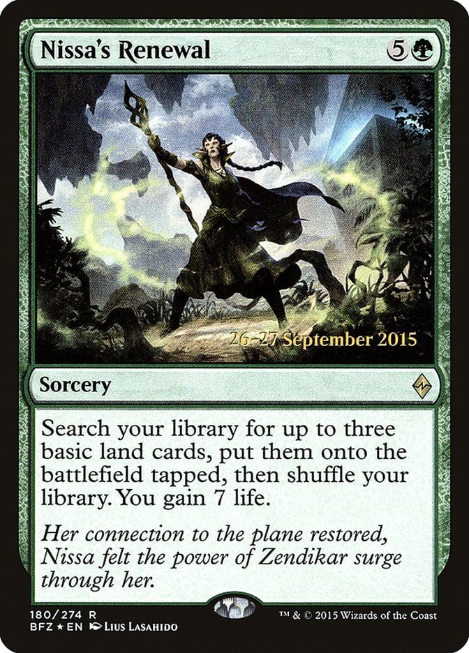 Nissa's Renewal [Battle for Zendikar Prerelease Promos] Magic: The Gathering