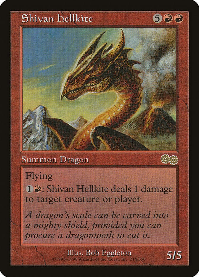 Shivan Hellkite [Urza's Saga] Magic: The Gathering