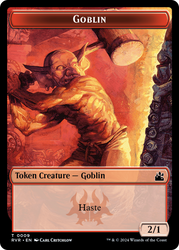 Spirit (0018) // Goblin (0009) Double-Sided Token [Ravnica Remastered Tokens] Magic: The Gathering