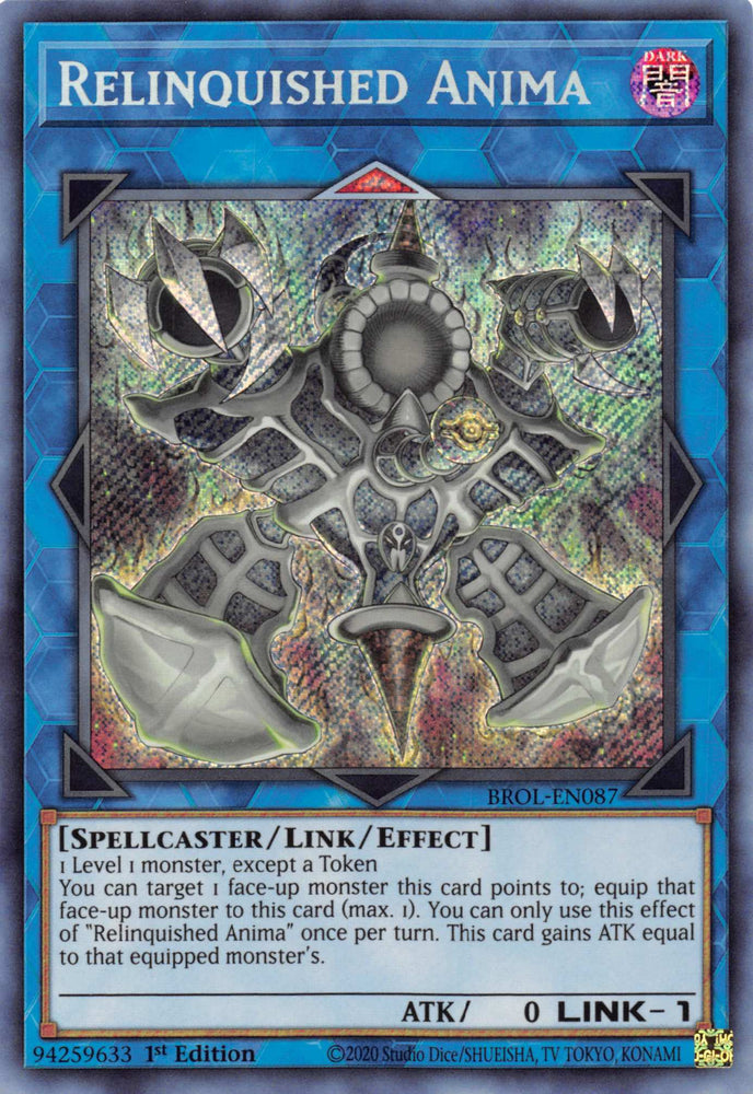 Relinquished Anima [BROL-EN087] Secret Rare - Yugioh Cards For Your TCG Needs!