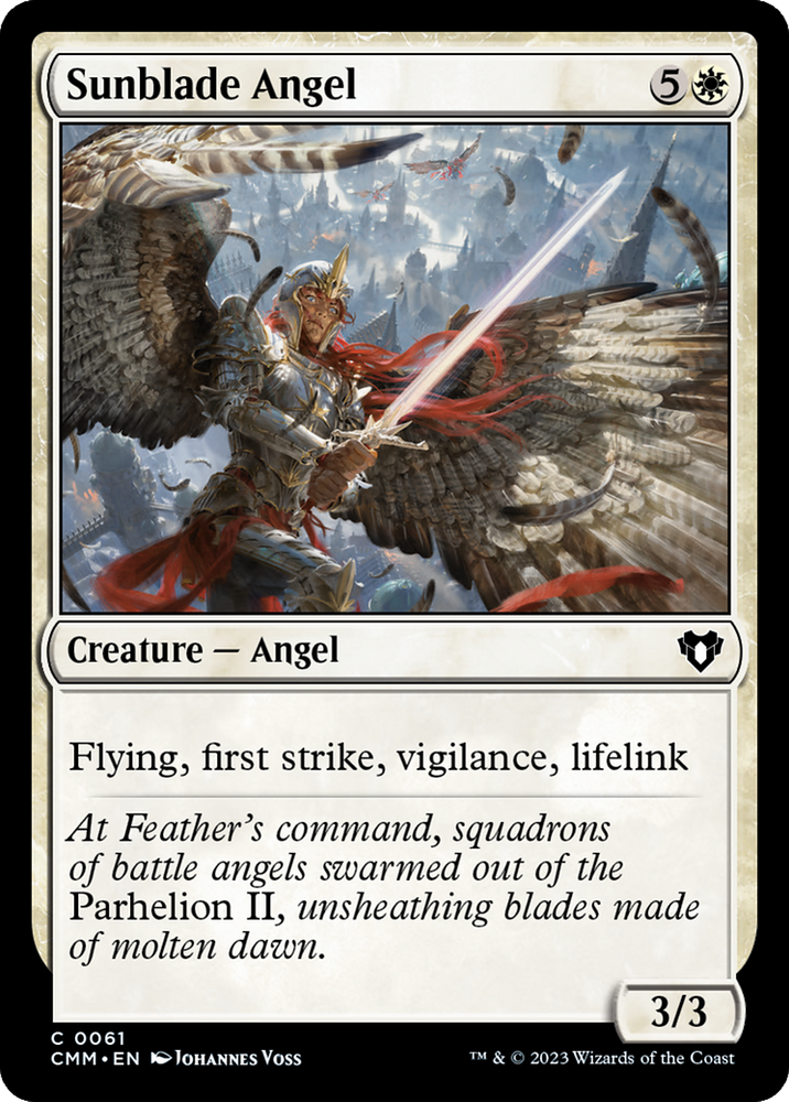 Sunblade Angel [Commander Masters] Magic: The Gathering