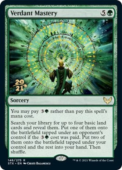 Verdant Mastery [Strixhaven: School of Mages Prerelease Promos] Magic: The Gathering