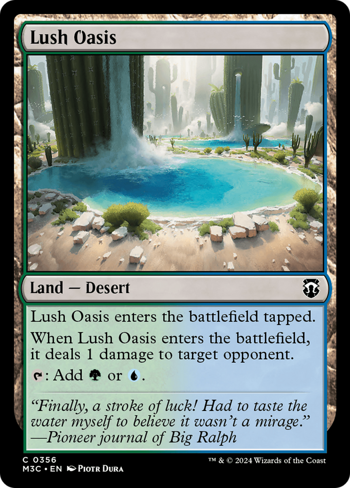 Lush Oasis (Ripple Foil) [Modern Horizons 3 Commander] Magic: The Gathering