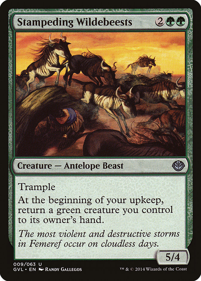 Stampeding Wildebeests (Garruk vs. Liliana) [Duel Decks Anthology] Magic: The Gathering