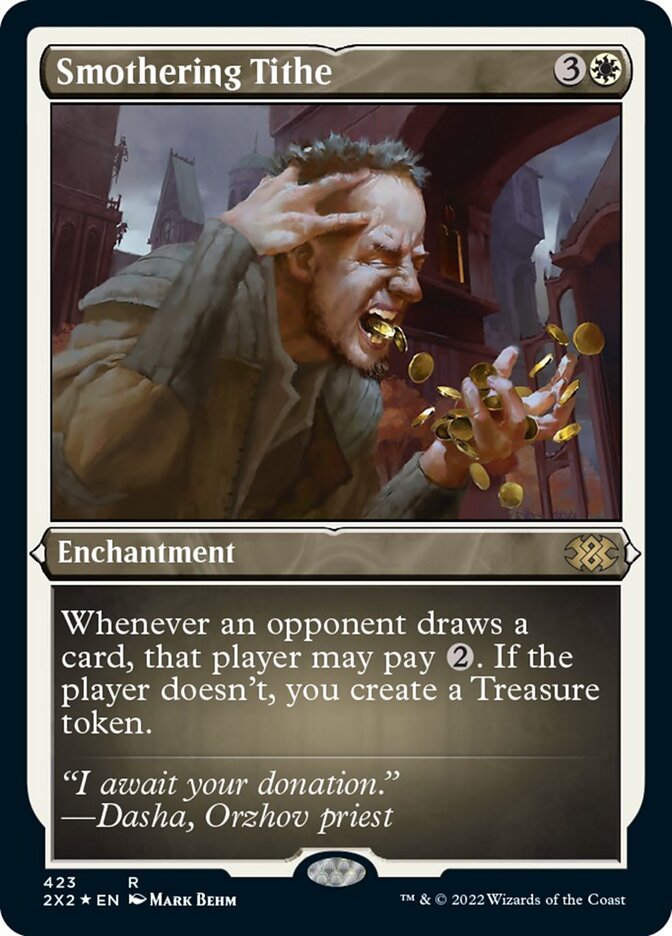Smothering Tithe (Foil Etched) [Double Masters 2022] Magic: The Gathering