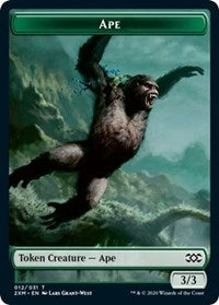Ape // Beast Double-Sided Token [Double Masters Tokens] Magic: The Gathering