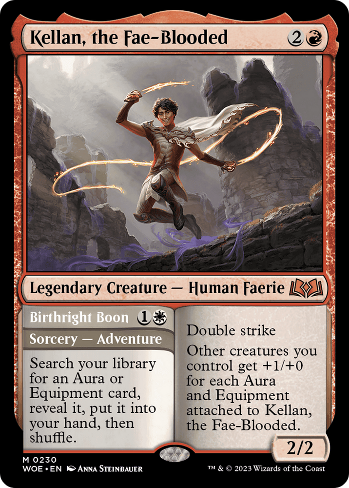 Kellan, the Fae-Blooded // Birthright Boon [Wilds of Eldraine] Magic: The Gathering