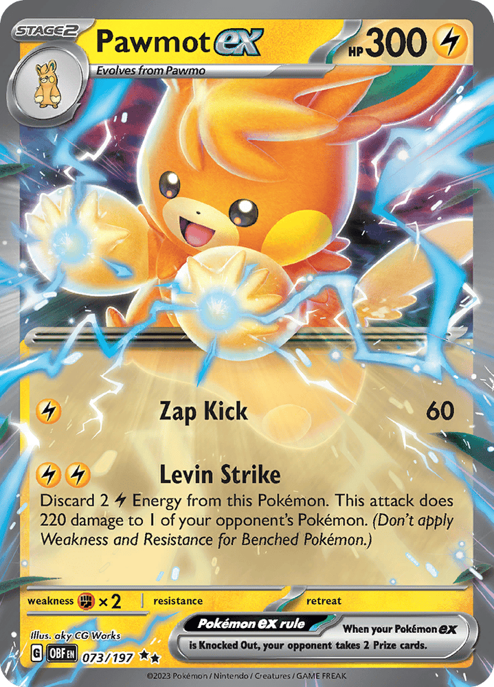 Pawmot ex (073/197) [Scarlet & Violet: Obsidian Flames] - Pokemon Cards For Your TCG Needs!