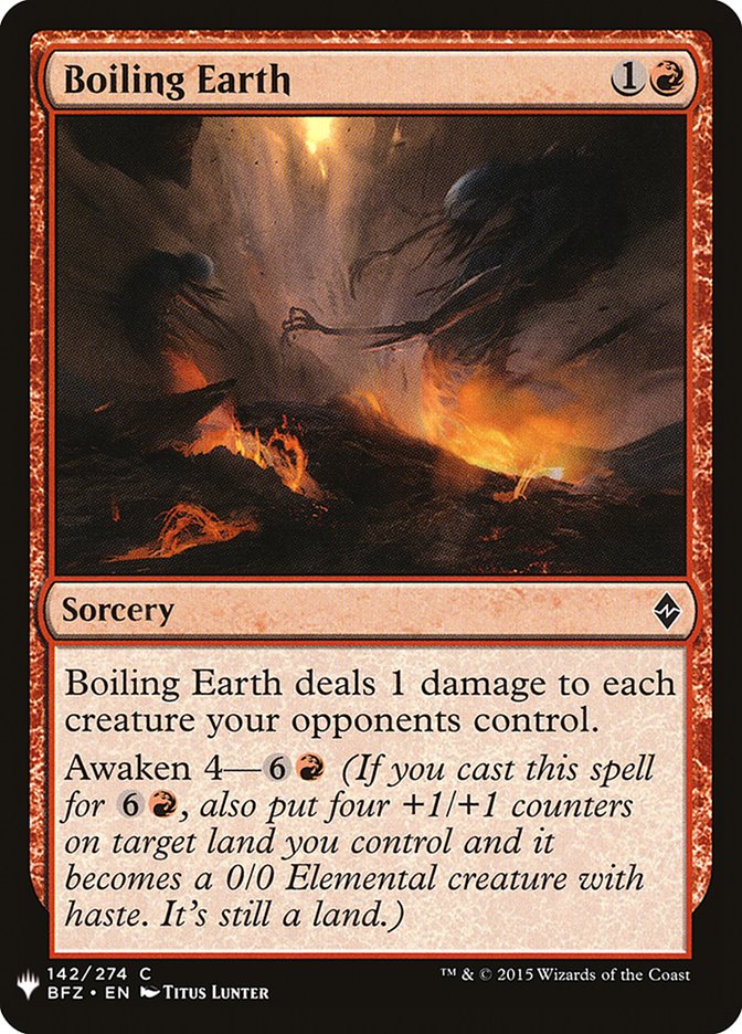 Boiling Earth [Mystery Booster] Magic: The Gathering