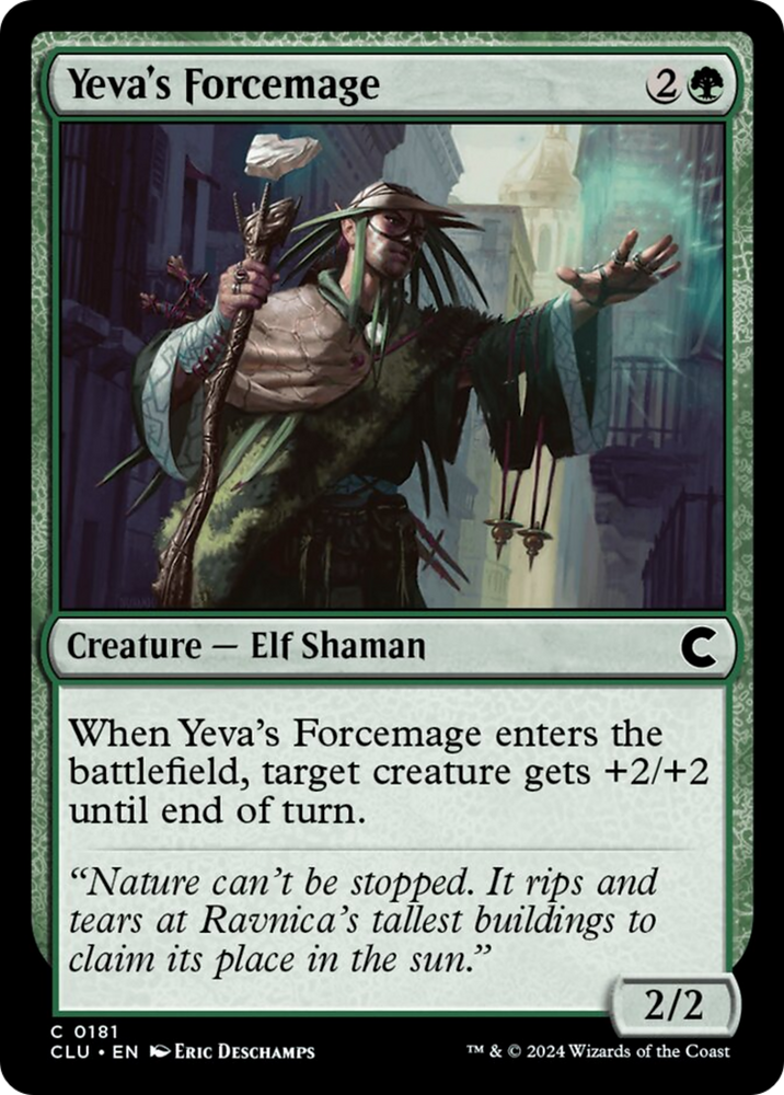 Yeva's Forcemage [Ravnica: Clue Edition] Magic: The Gathering