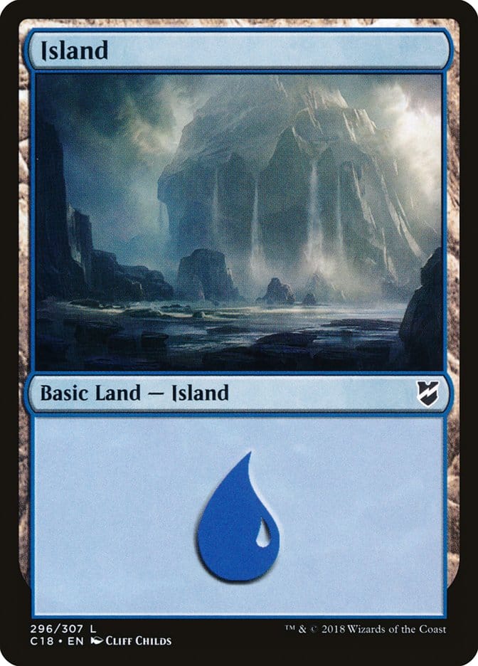 Island (296) [Commander 2018] Magic: The Gathering