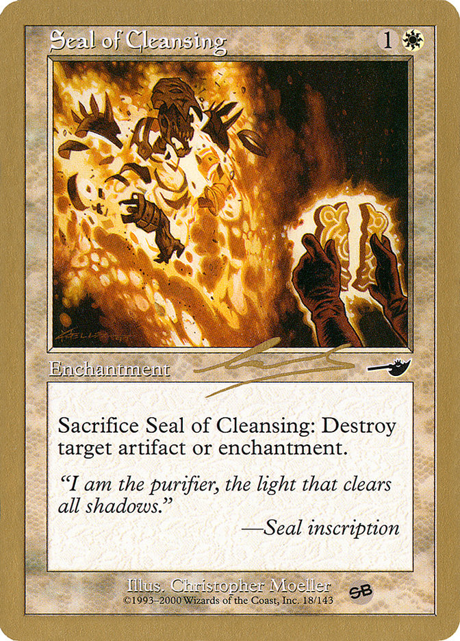 Seal of Cleansing (Nicolas Labarre) (SB) [World Championship Decks 2000] Magic: The Gathering