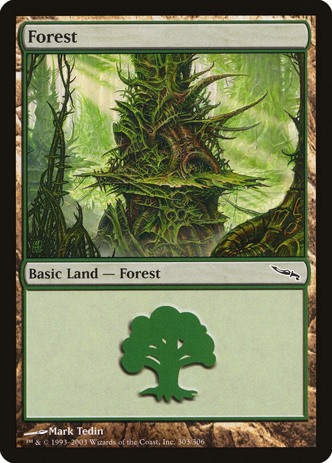 Forest (303) [Mirrodin] Magic: The Gathering