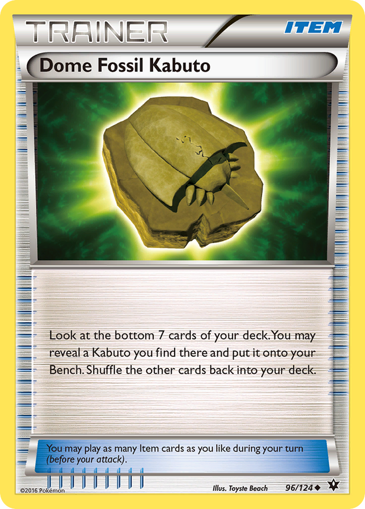 Dome Fossil Kabuto (96/124) [XY: Fates Collide] Pokémon