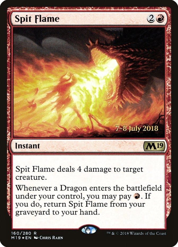 Spit Flame [Core Set 2019 Prerelease Promos] Magic: The Gathering