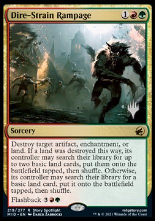Dire-Strain Rampage (Promo Pack) [Innistrad: Midnight Hunt Promos] Magic: The Gathering