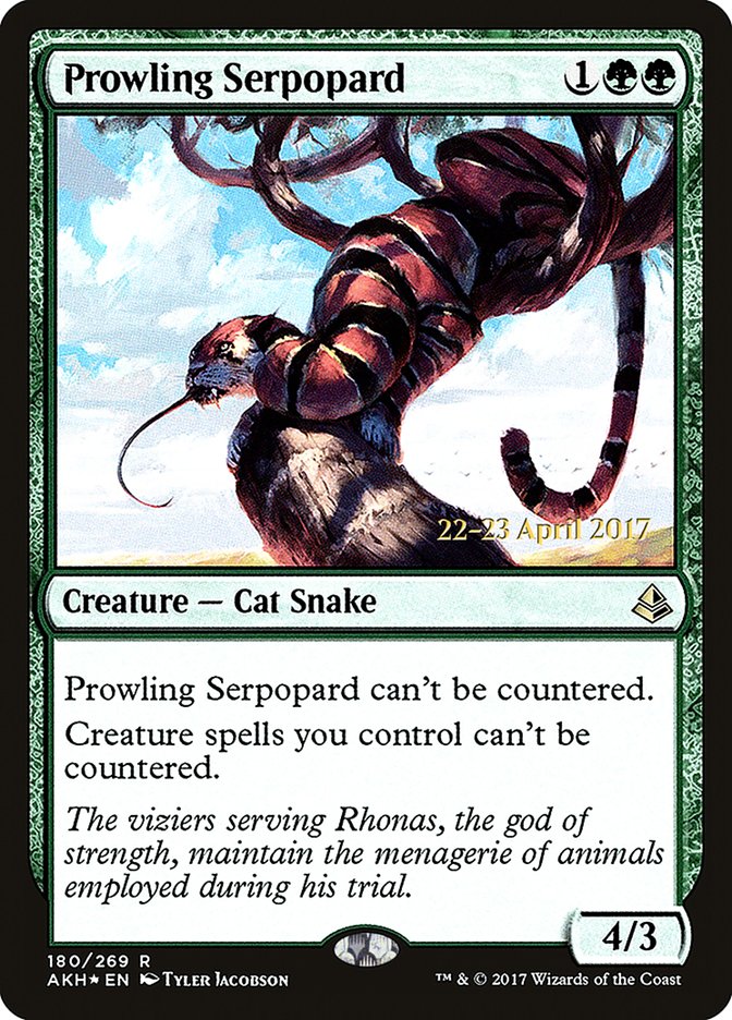 Prowling Serpopard [Amonkhet Prerelease Promos] Magic: The Gathering