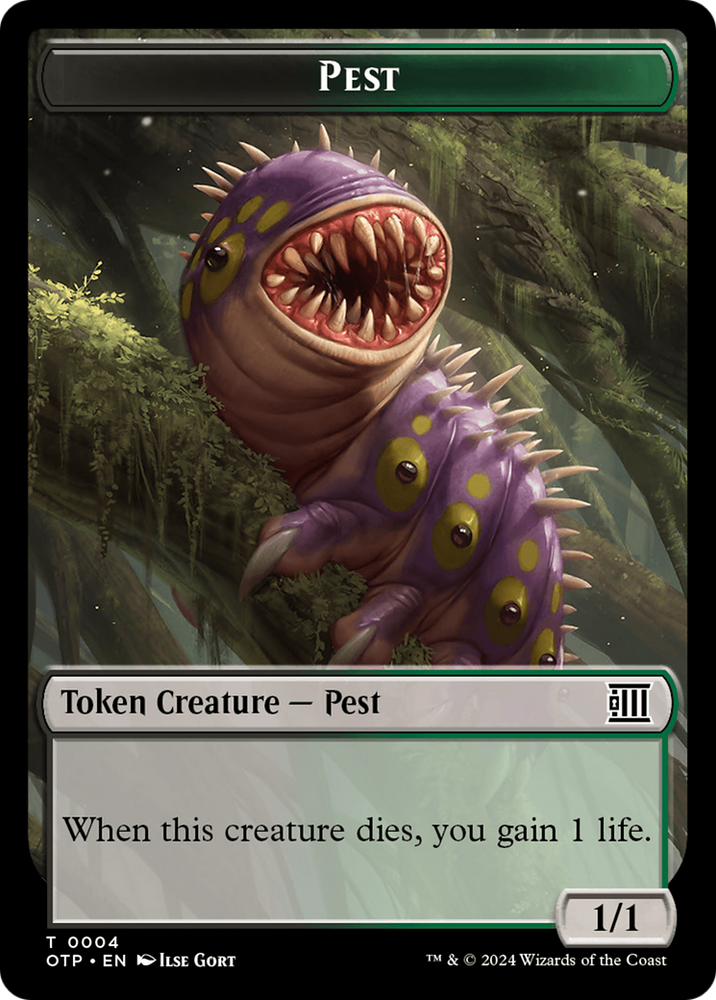 Treasure // Pest Double-Sided Token [Outlaws of Thunder Junction Tokens] Magic: The Gathering
