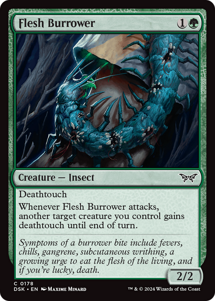 Flesh Burrower [Duskmourn: House of Horror] Magic: The Gathering