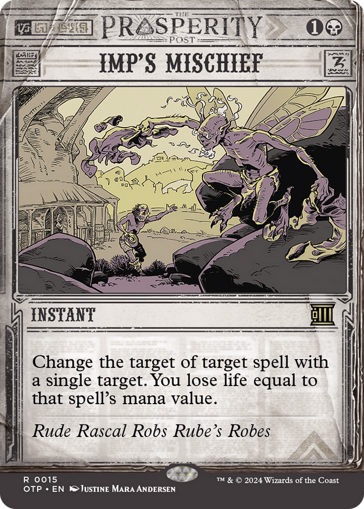 Imp's Mischief [Outlaws of Thunder Junction: Breaking News] Magic: The Gathering