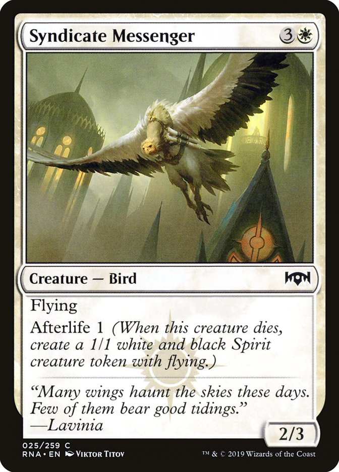 Syndicate Messenger [Ravnica Allegiance] Magic: The Gathering