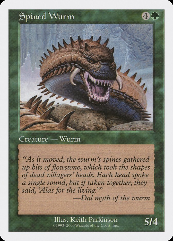 Spined Wurm [Media Promos] Magic: The Gathering