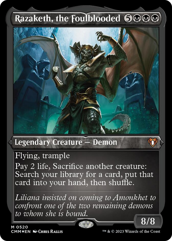 Razaketh, the Foulblooded (Foil Etched) [Commander Masters] Magic: The Gathering