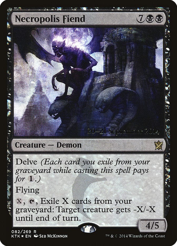 Necropolis Fiend [Khans of Tarkir Prerelease Promos] Magic: The Gathering