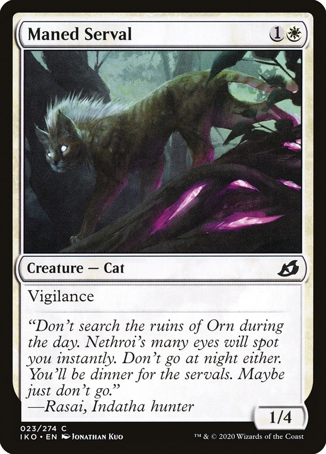Maned Serval [Ikoria: Lair of Behemoths] Magic: The Gathering
