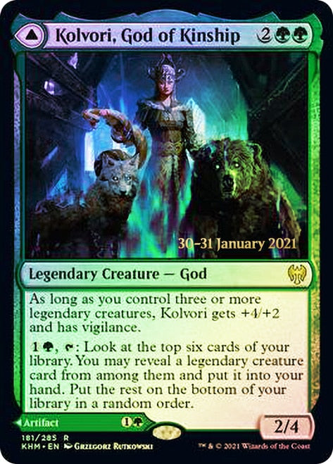Kolvori, God of Kinship // The Ringhart Crest [Kaldheim Prerelease Promos] Magic: The Gathering