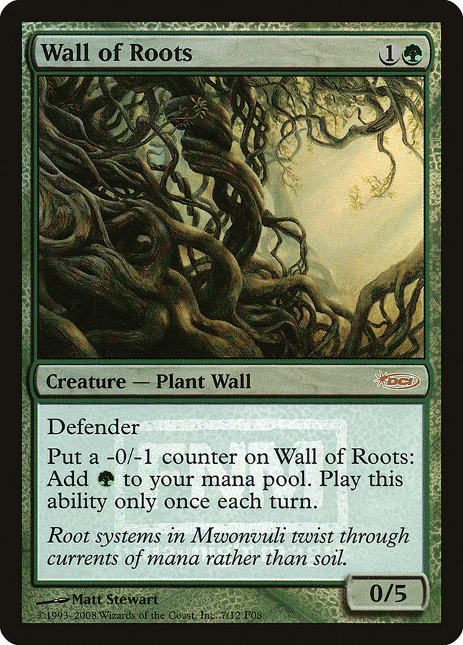 Wall of Roots [Friday Night Magic 2008] Magic: The Gathering