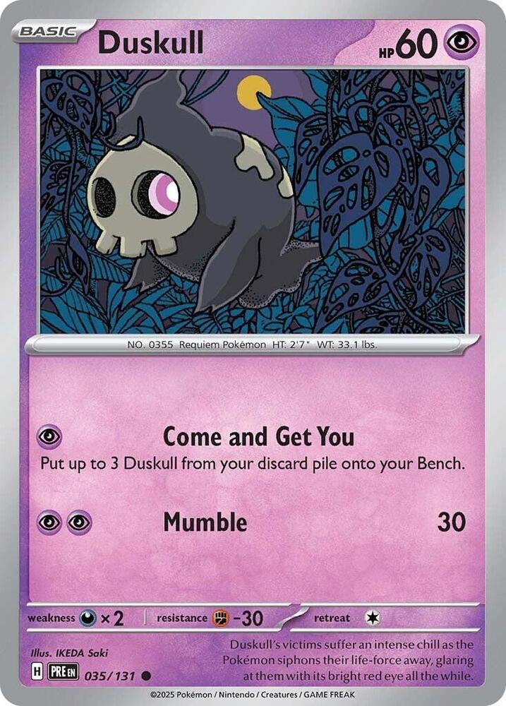 Duskull (035/131) [Scarlet & Violet: Prismatic Evolutions] - Pokemon Cards For Your TCG Needs!