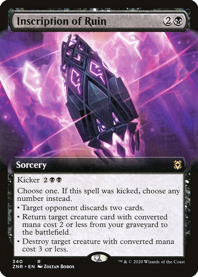 Inscription of Ruin (Extended Art) [Zendikar Rising] Magic: The Gathering