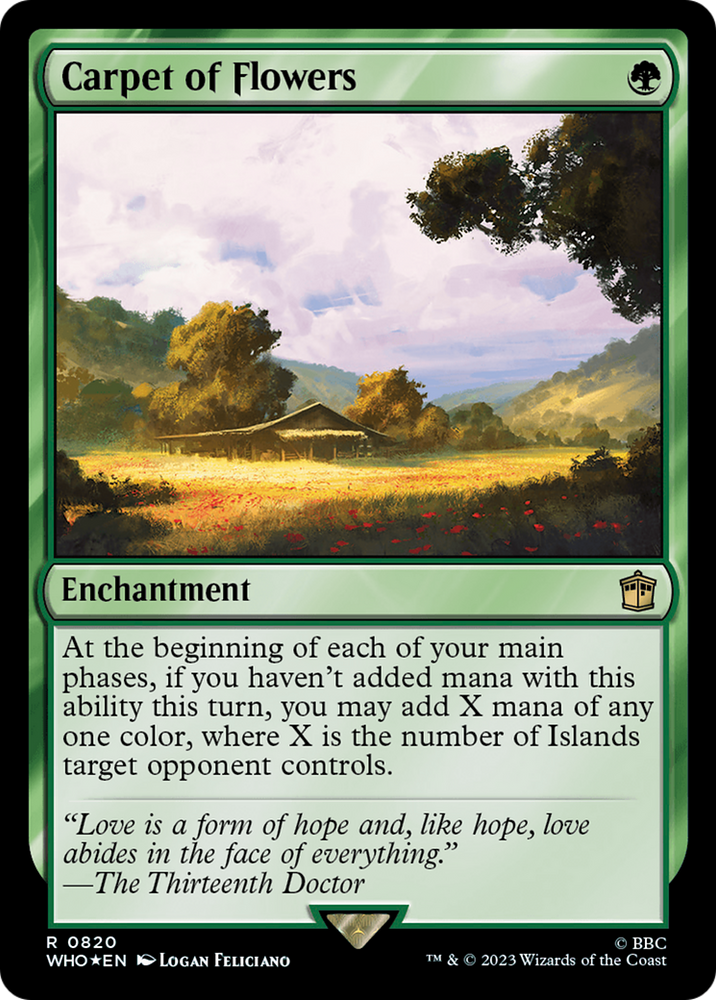 Carpet of Flowers (Surge Foil) [Doctor Who] Magic: The Gathering