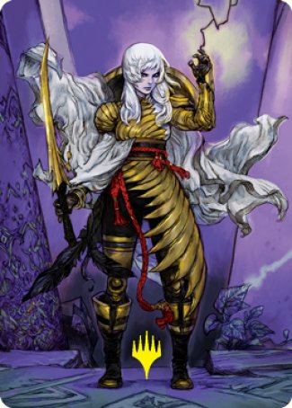 The Wandering Emperor 1 Art Card (Gold-Stamped Signature) [Kamigawa: Neon Dynasty Art Series] Magic: The Gathering
