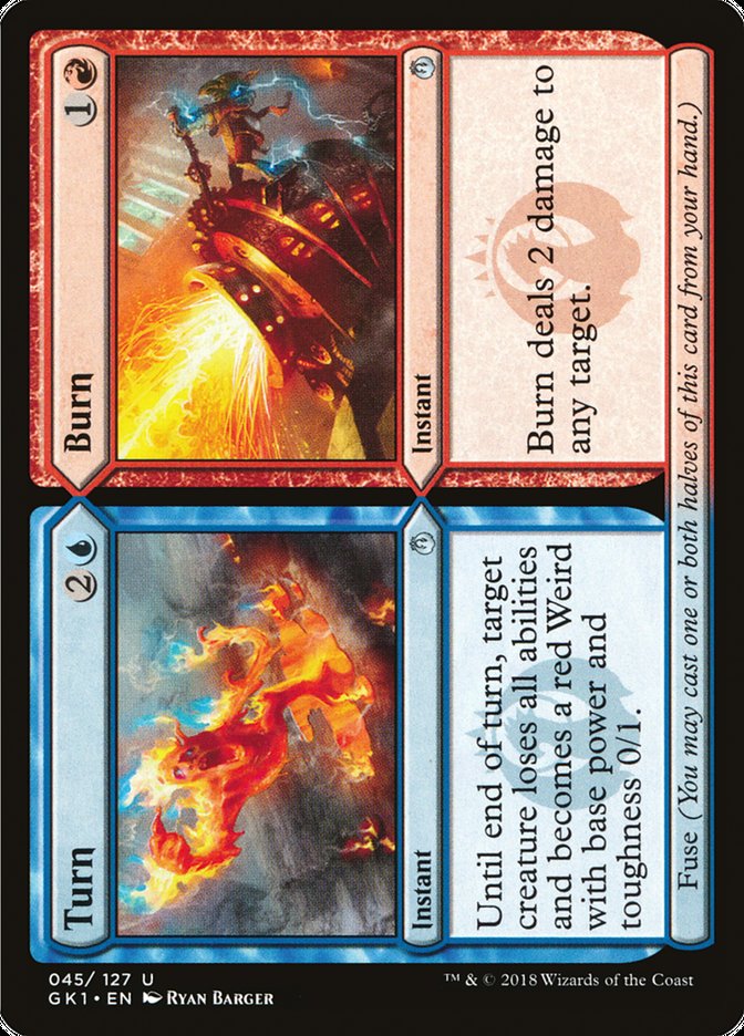 Turn // Burn [Guilds of Ravnica Guild Kit] Magic: The Gathering