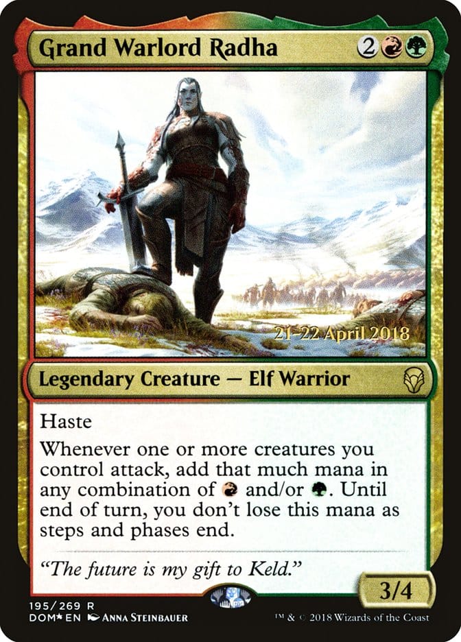 Grand Warlord Radha [Dominaria Prerelease Promos] Magic: The Gathering
