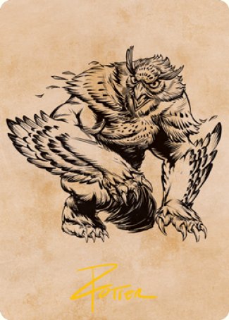 Owlbear (Showcase) Art Card (Gold-Stamped Signature) [Dungeons & Dragons: Adventures in the Forgotten Realms Art Series] Magic: The Gathering