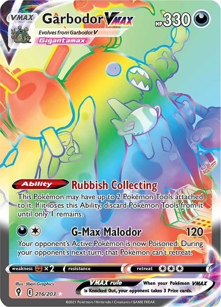 Garbodor VMAX (216/203) [Sword & Shield: Evolving Skies] Pokémon