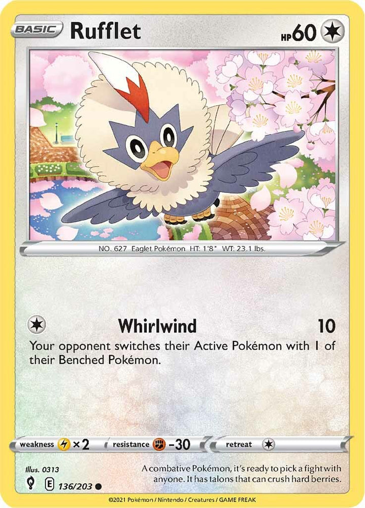 Rufflet (136/203) [Sword & Shield: Evolving Skies] Pokémon