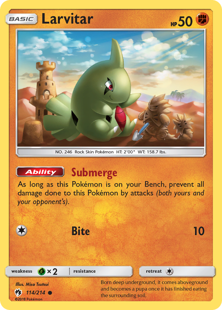 Larvitar (114/214) [Sun & Moon: Lost Thunder] Pokémon