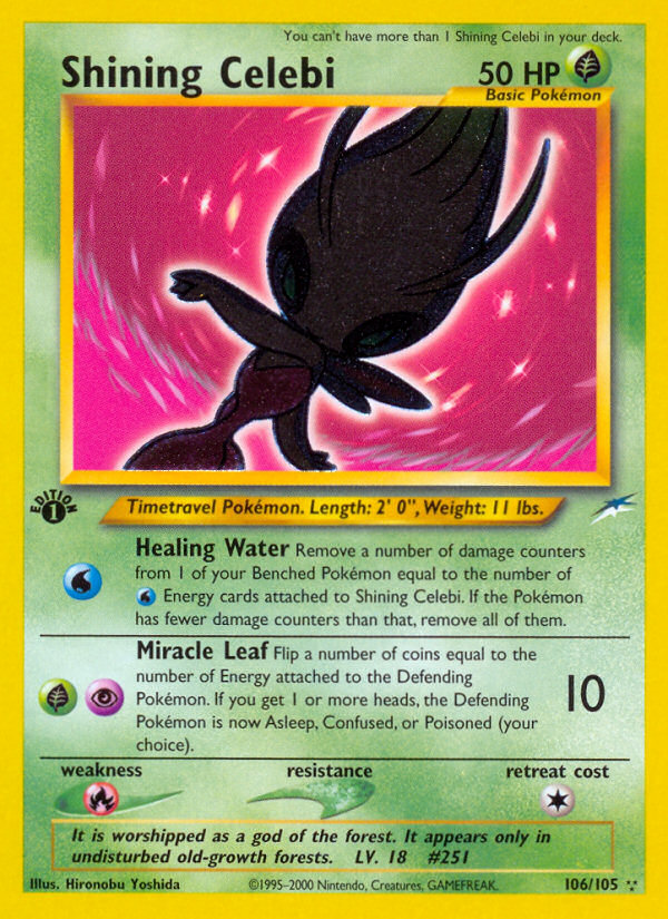 Shining Celebi (106/105) [Neo Destiny 1st Edition] Pokémon