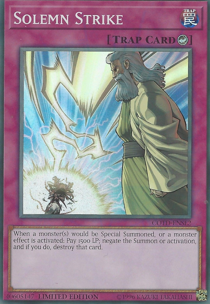 Solemn Strike [COTD-ENSE2] Super Rare Yu-Gi-Oh!
