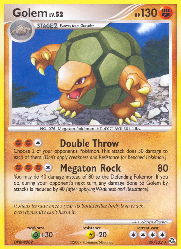 Golem (29/132) [Diamond & Pearl: Secret Wonders] Pokémon