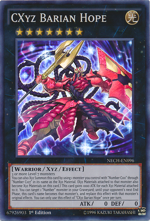 CXyz Barian Hope [NECH-EN096] Super Rare Yu-Gi-Oh!