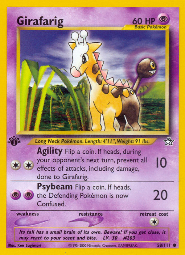 Girafarig (58/111) [Neo Genesis 1st Edition] Pokémon