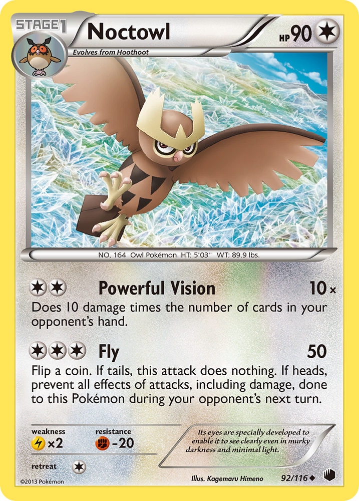 Noctowl (92/116) [Black & White: Plasma Freeze] Pokémon