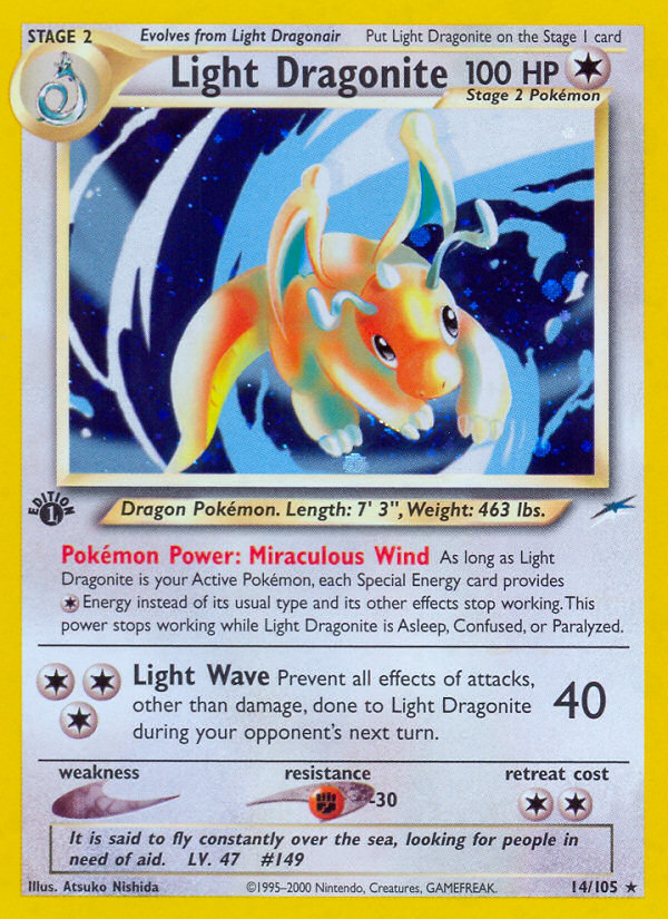 Light Dragonite (14/105) [Neo Destiny 1st Edition] Pokémon