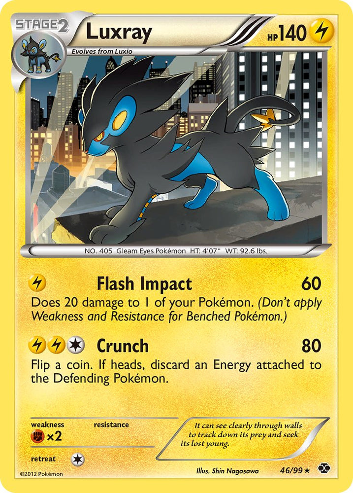 Luxray (46/99) (Cracked Ice Holo) (Blister Exclusive) [Black & White: Next Destinies] Pokémon
